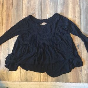 Free People black babydoll top